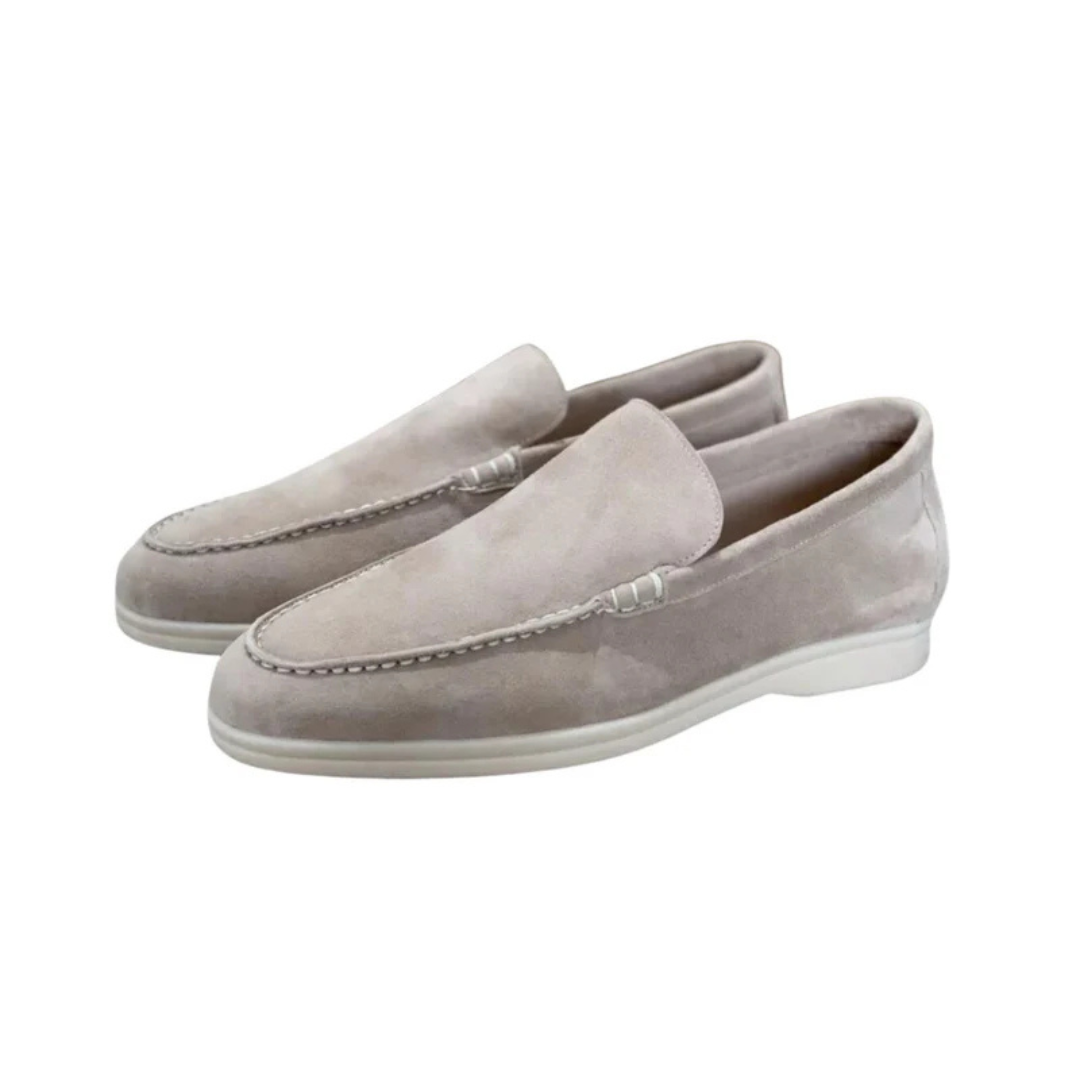 Suede Moccasins with Cushioned Insole for Men
