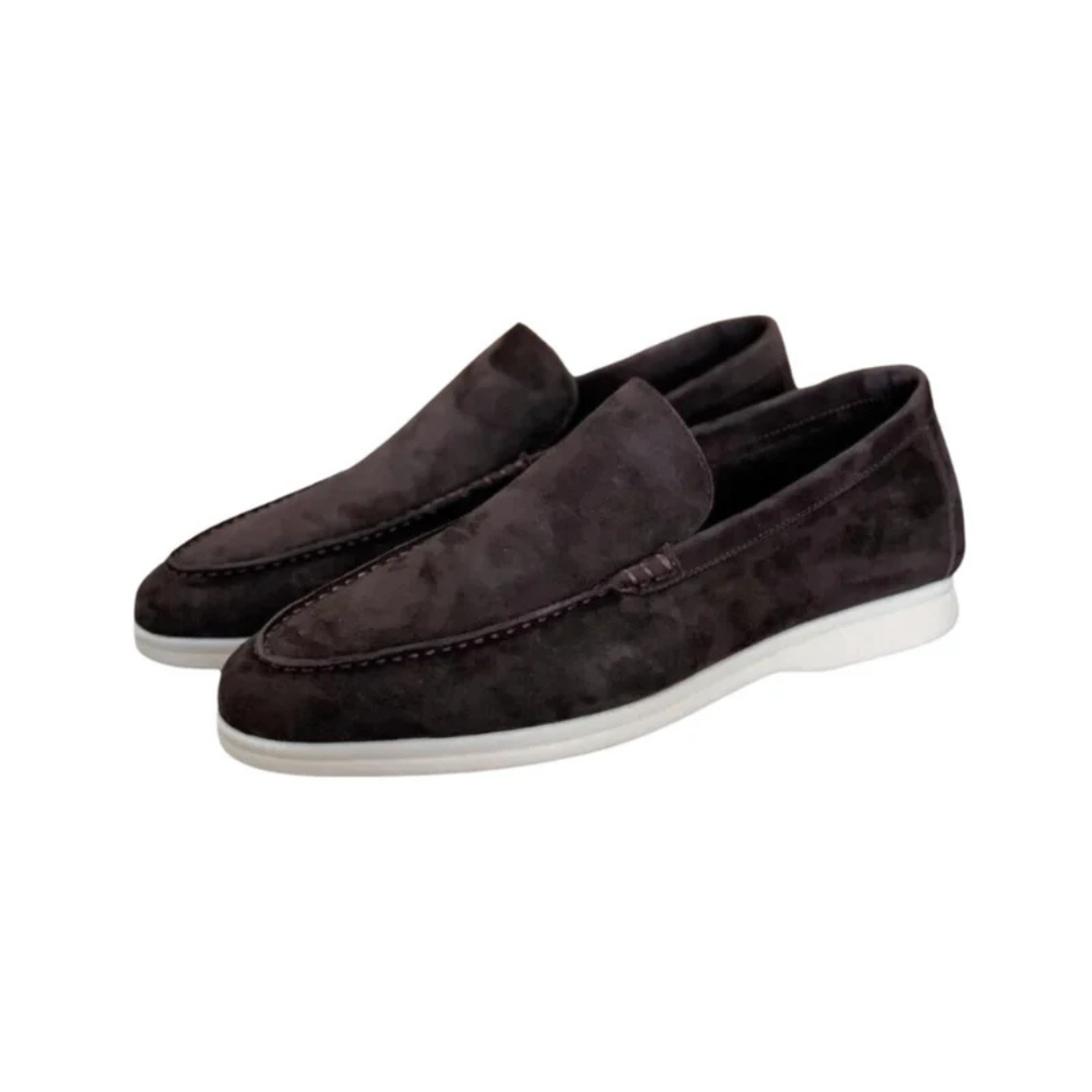 Suede Moccasins with Cushioned Insole for Men