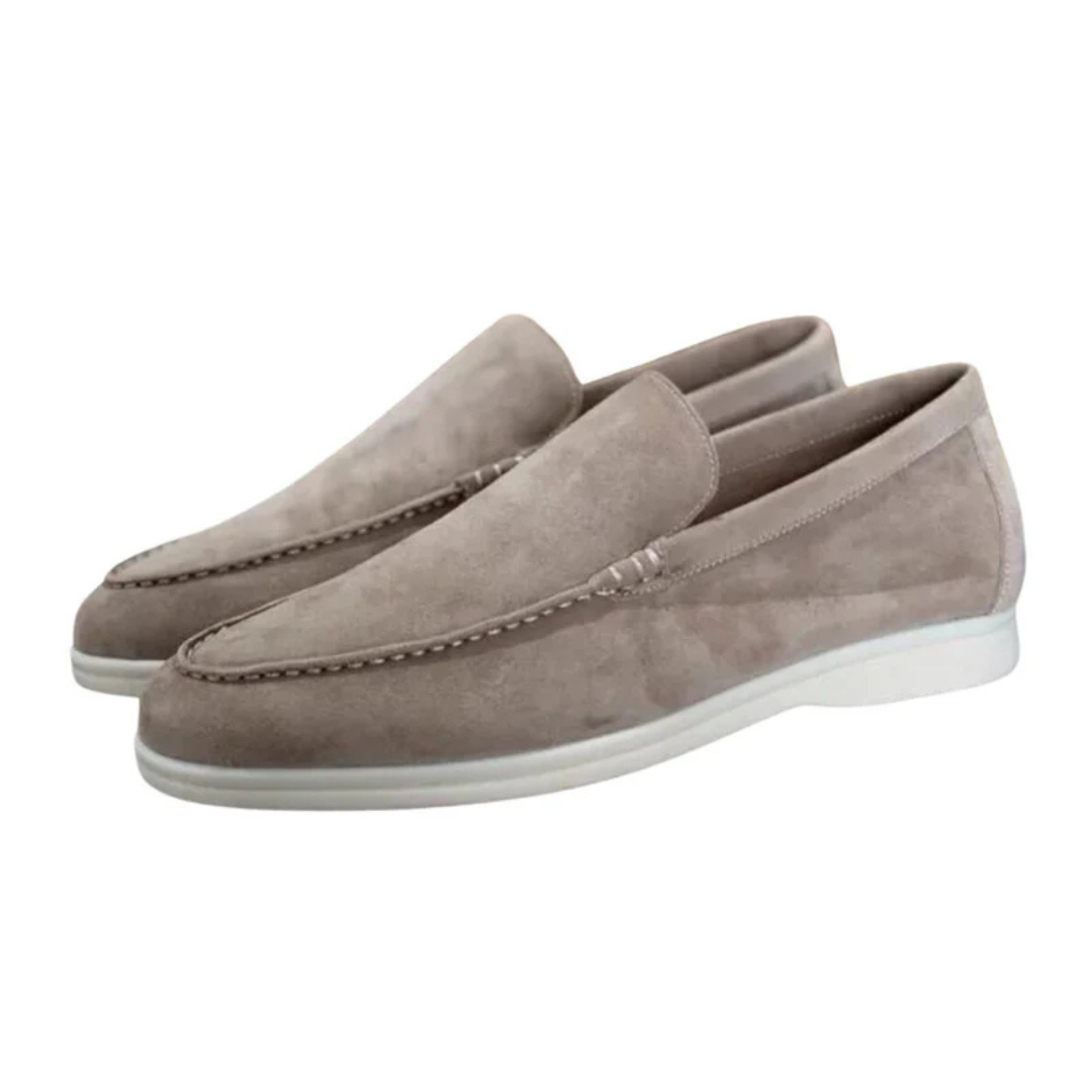 Suede Moccasins with Cushioned Insole for Men