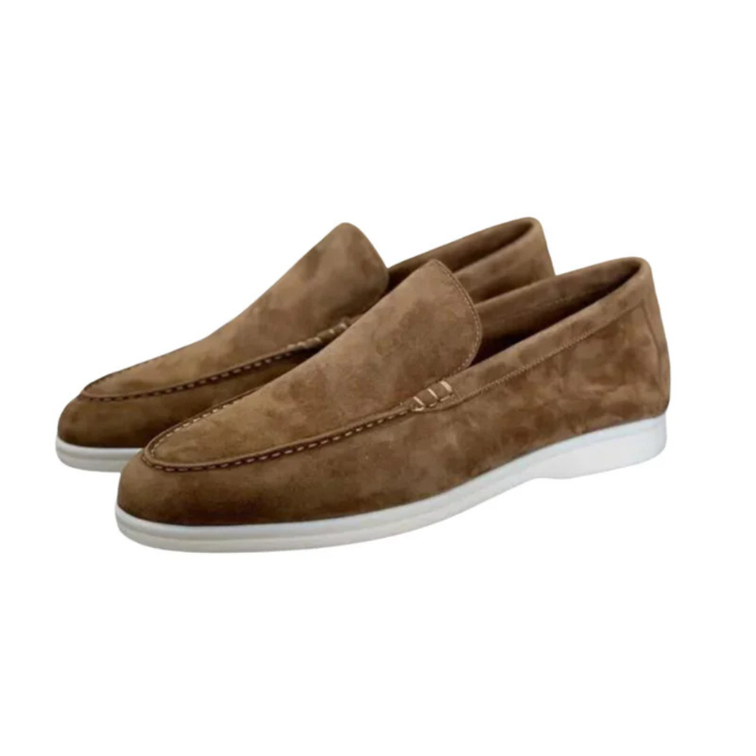Suede Moccasins with Cushioned Insole for Men