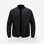Baseball Jacket with Ribbed Collar for Men