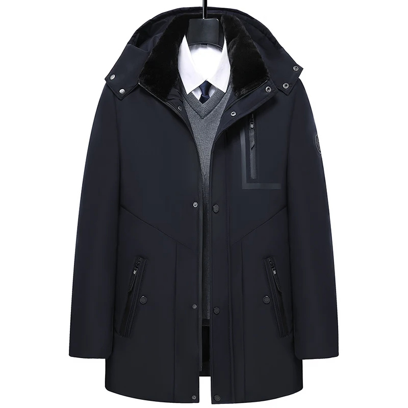 Winter Parka Coat with Hood for Men