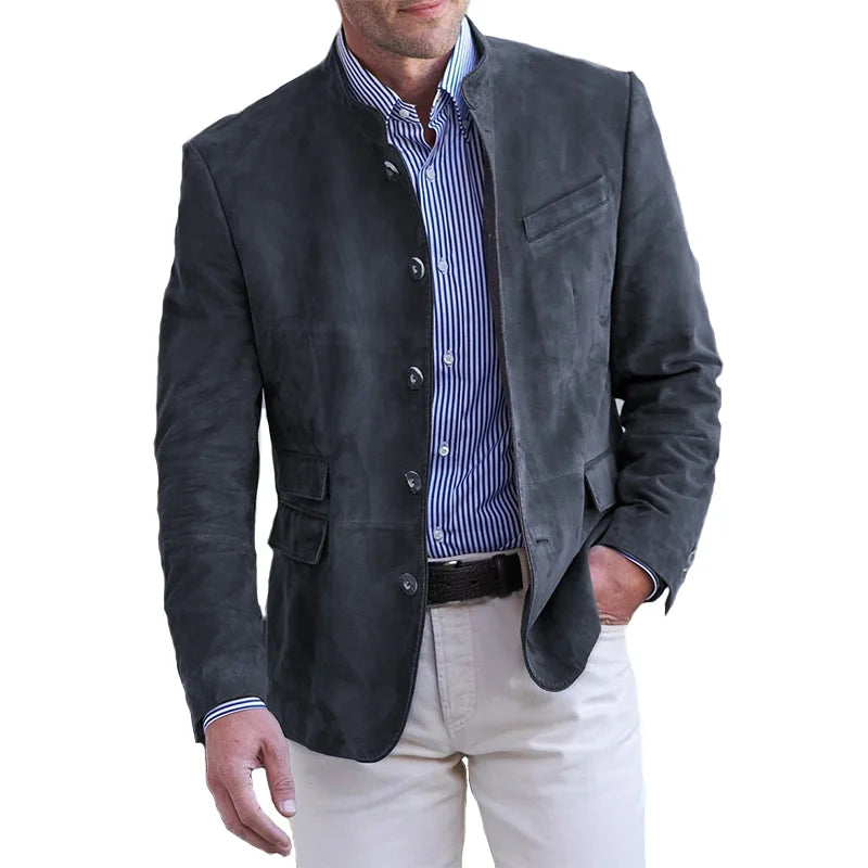 Wool Blazer with Tailored Fit for Men