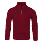 Men Turtleneck Half Zip Sweater