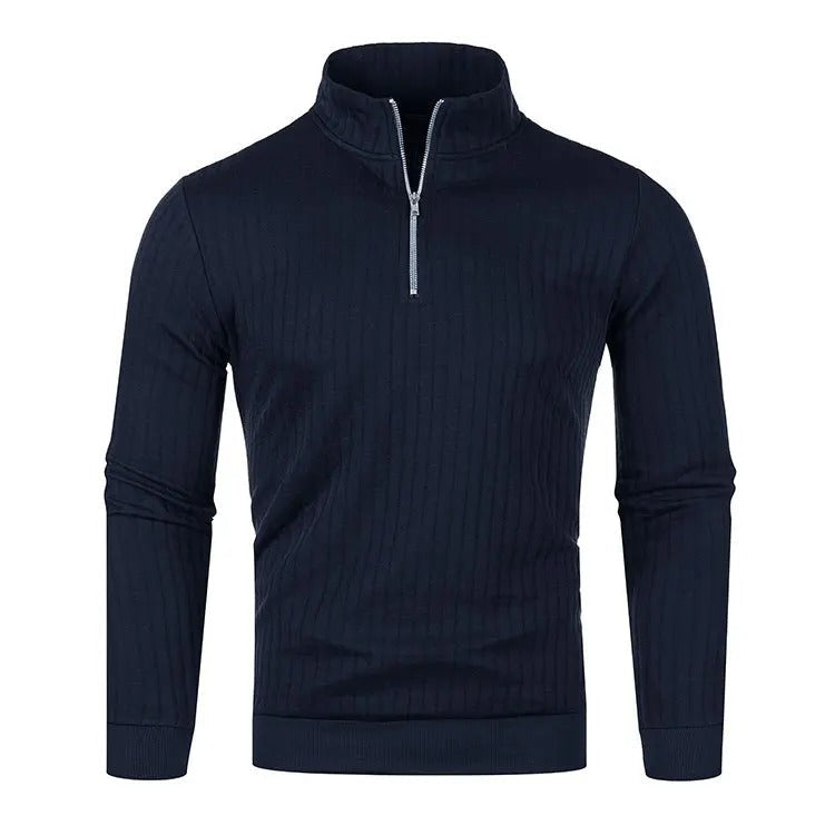 Men Turtleneck Half Zip Sweater