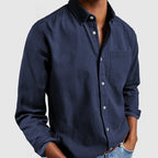 Shirt with Button-Down Collar for Men