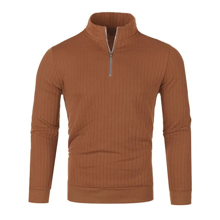 Men Turtleneck Half Zip Sweater
