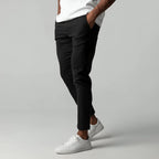 Casual Stretch Trousers with Tailored Fit for Men
