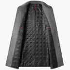 Wool Coat with Notch Lapel for Men