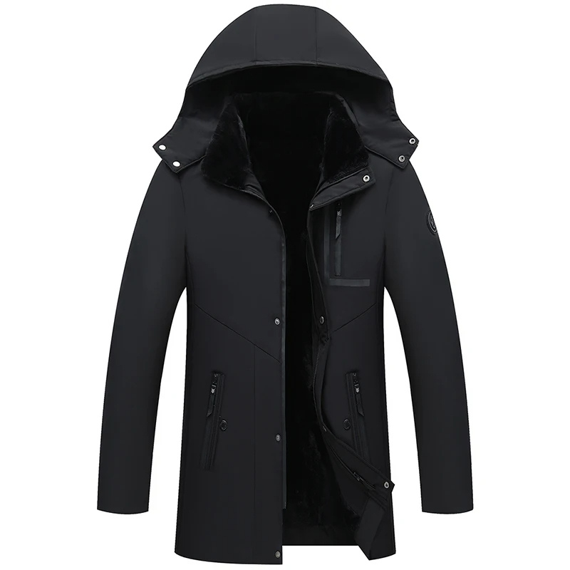 Winter Parka Coat with Hood for Men