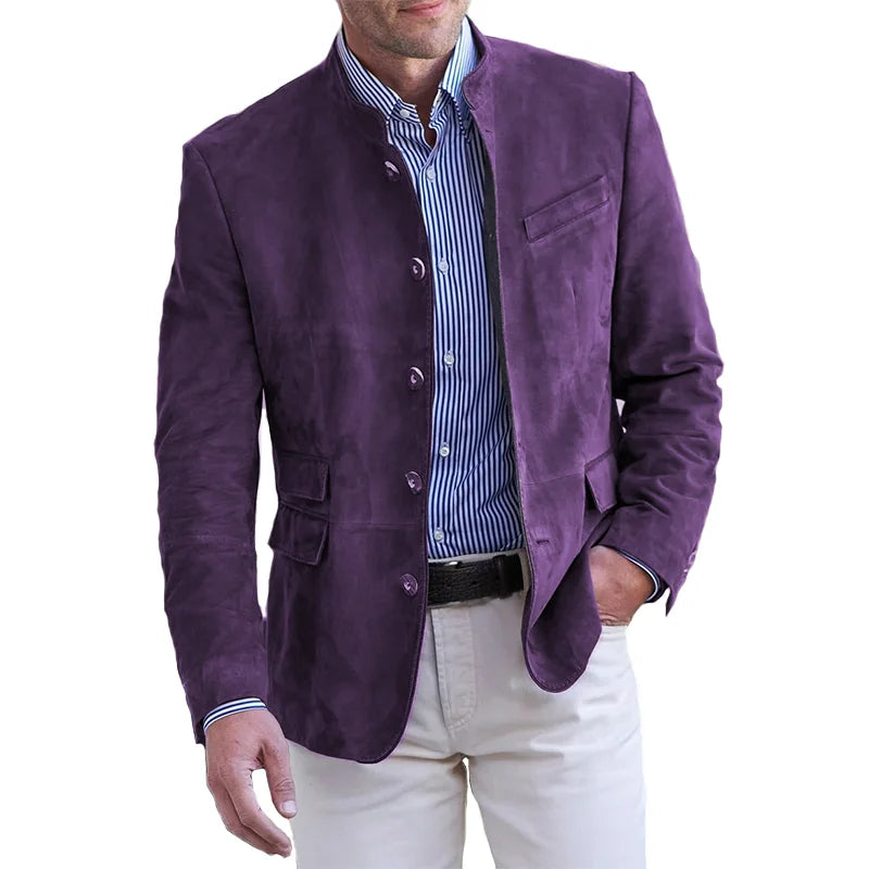 Wool Blazer with Tailored Fit for Men