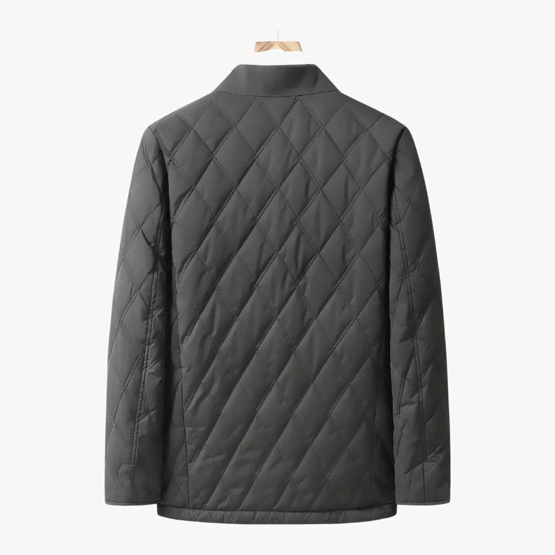 Quilted Coat with Full Zip for Men