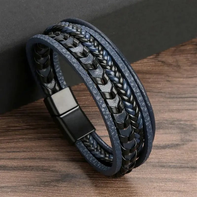 Men's Multi-layered Vintage Leather Bracelet