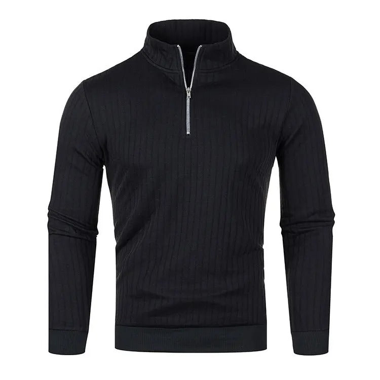 Men Turtleneck Half Zip Sweater