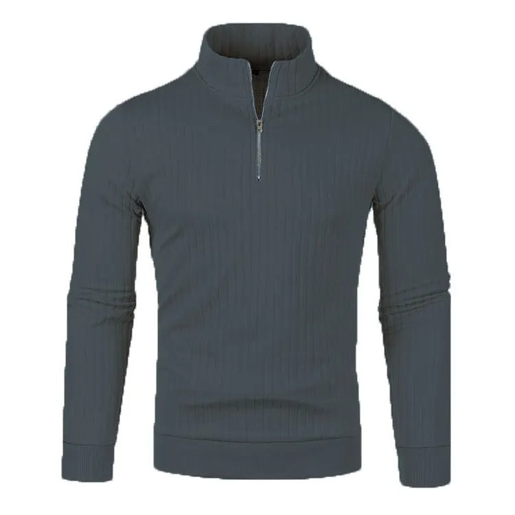 Men Turtleneck Half Zip Sweater