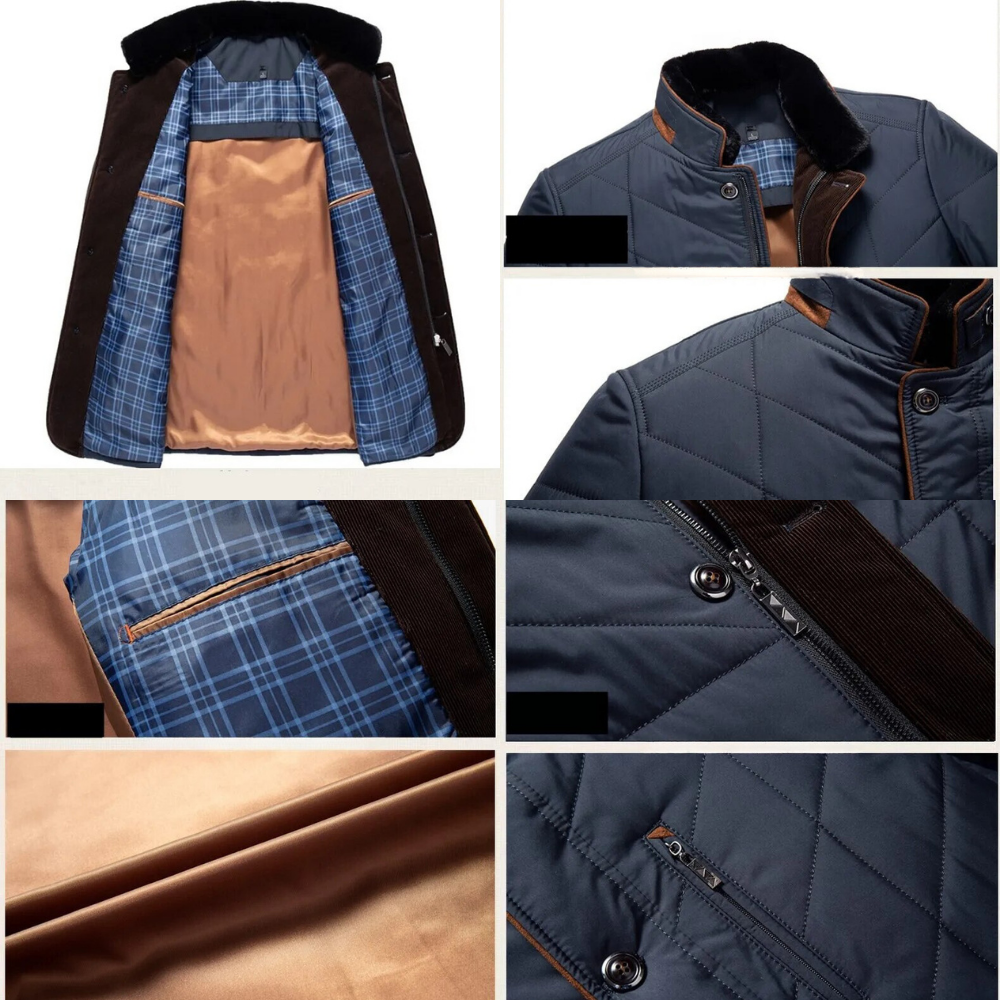Men’s winter jacket with modern design and warm lining