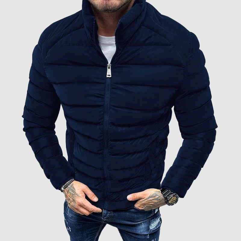 Men’s slim-fit quilted winter jacket