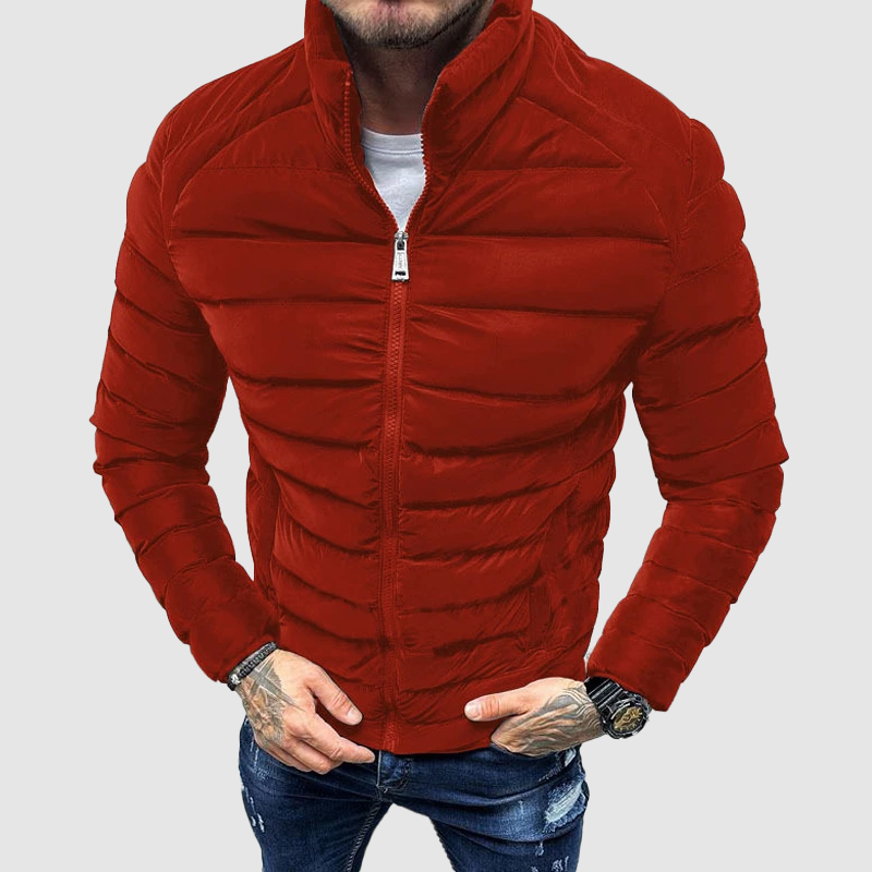 Men’s slim-fit quilted winter jacket