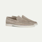 Suede Moccasins with Slip-On Design for Men