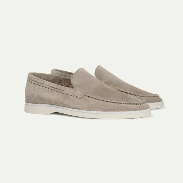Suede Moccasins with Slip-On Design for Men