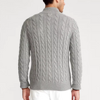 Half‑Zip Pullover with Ribbed Collar for Men