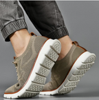Mesh Sneakers with Cushioned Sole for Men