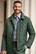 Classic winter quilted jacket for men