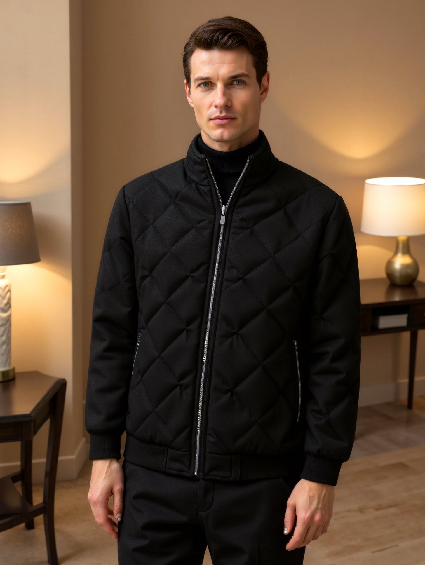 Men’s classic quilted winter jacket