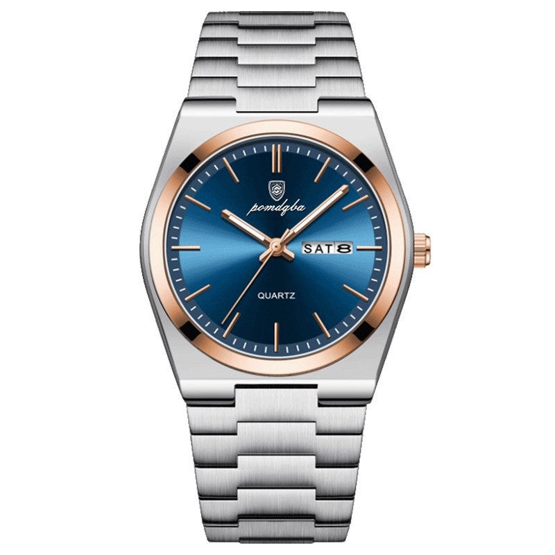 Stainless Steel Ultra‑SlimWatch for Men