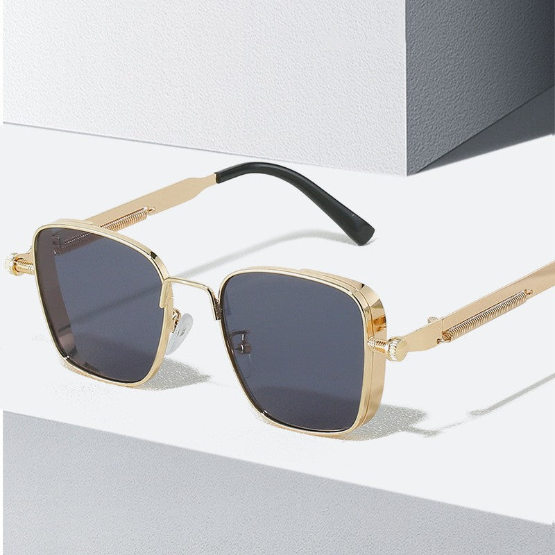 Square Frame Metal Sunglasses For Men