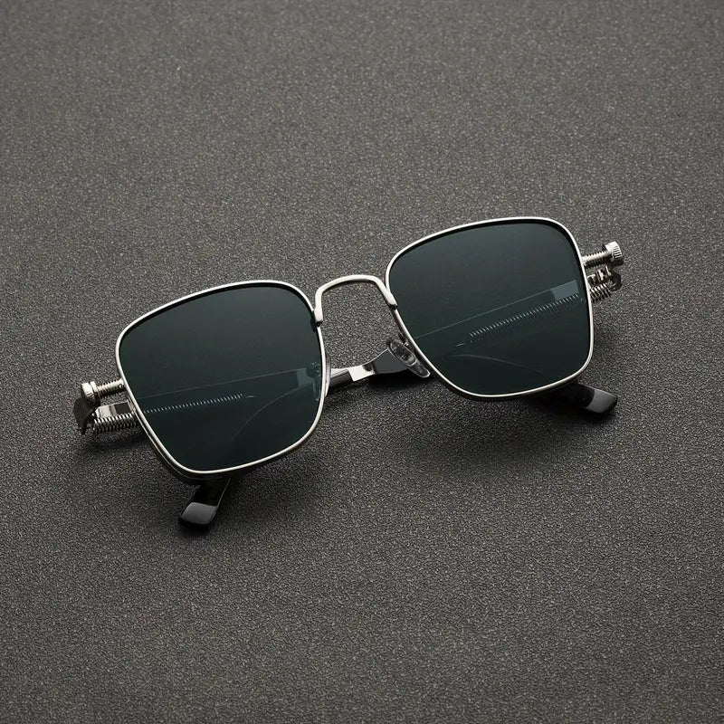 Square Frame Metal Sunglasses For Men