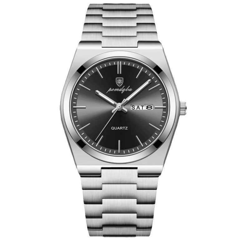 Stainless Steel Ultra‑SlimWatch for Men