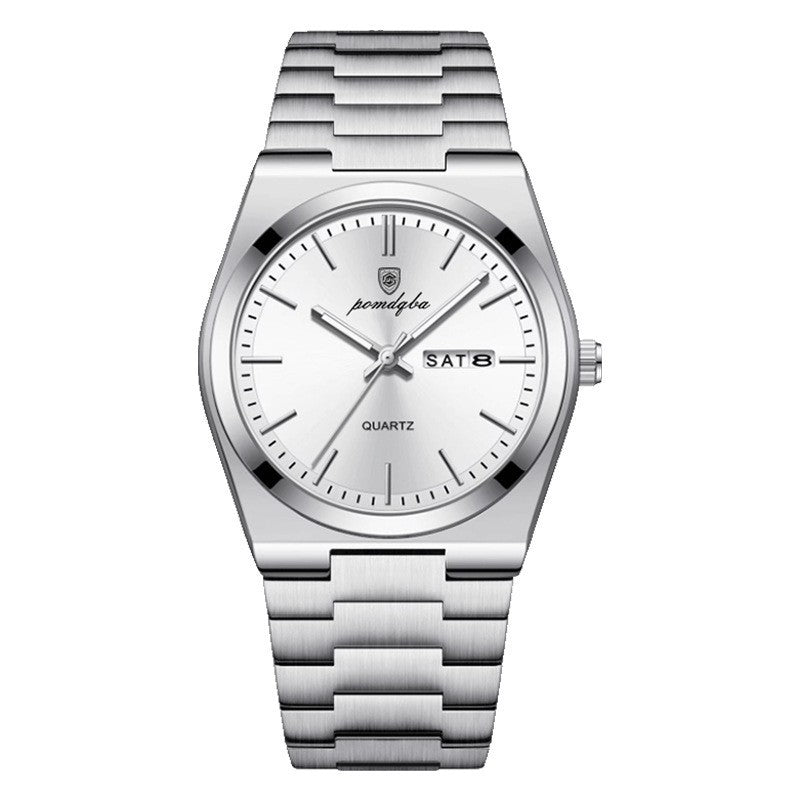 Stainless Steel Ultra‑SlimWatch for Men