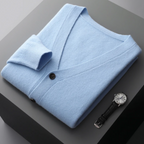 Cashmere Cardigan with Button Front for Men