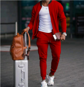 Men’s Two-Piece Casual Set with Relaxed Fit