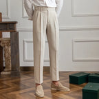 Italian-Style Trousers with Tailored Fit for Men