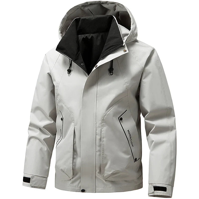 Men's Zipper hooded ski jacket