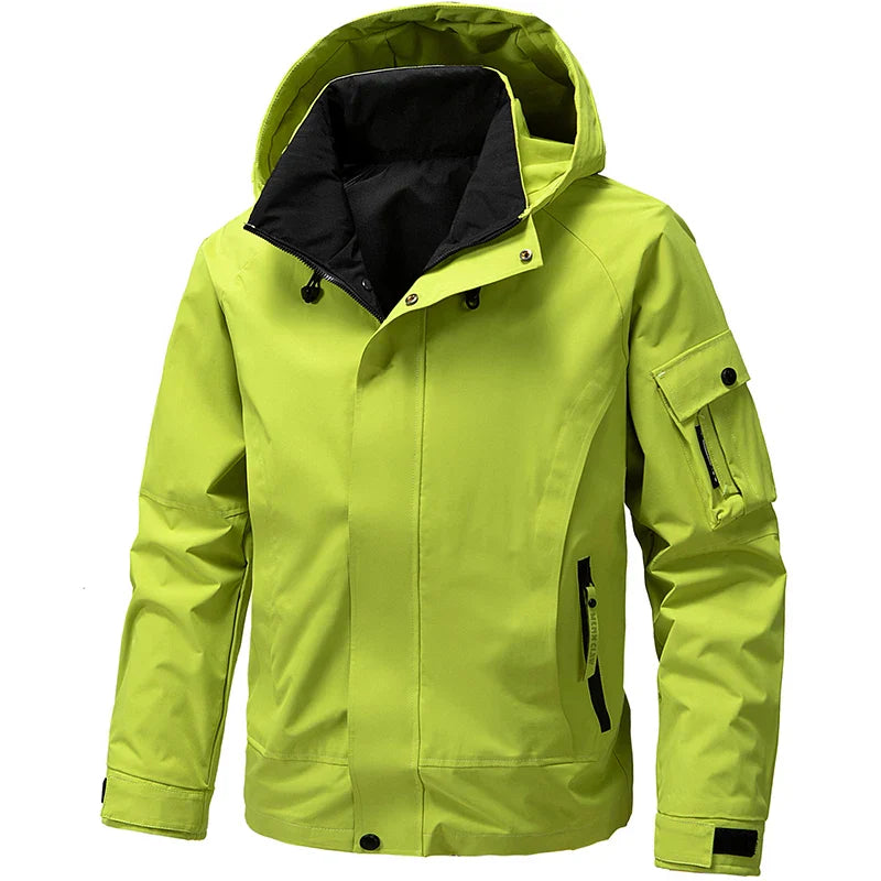 Men's Zipper hooded ski jacket