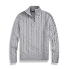 Half‑Zip Pullover with Ribbed Collar for Men