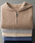 Cashmere Cardigan with Ribbed Cuffs for Men
