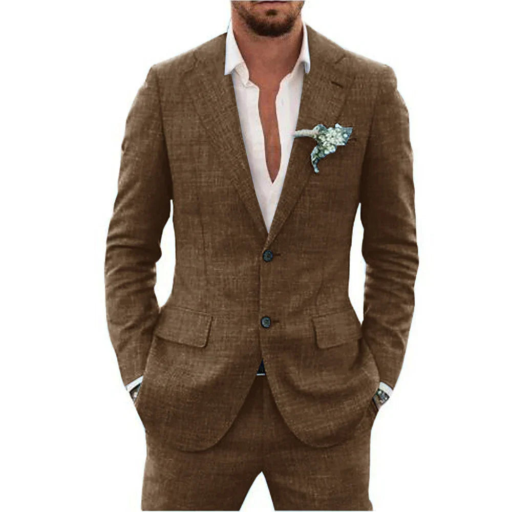 Men’s summer two-piece suit with lightweight fabric