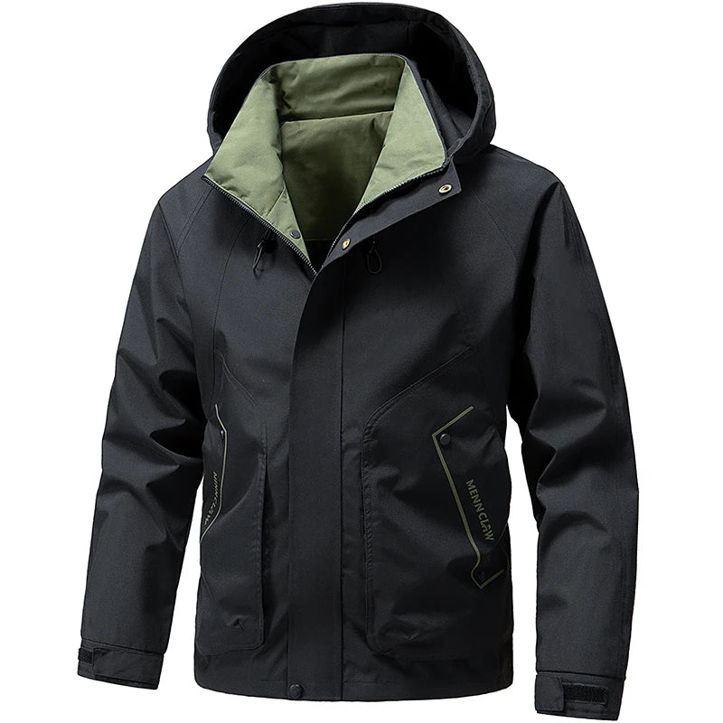 Men's Zipper hooded ski jacket