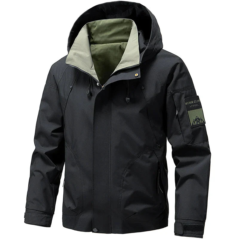 Men's Zipper hooded ski jacket