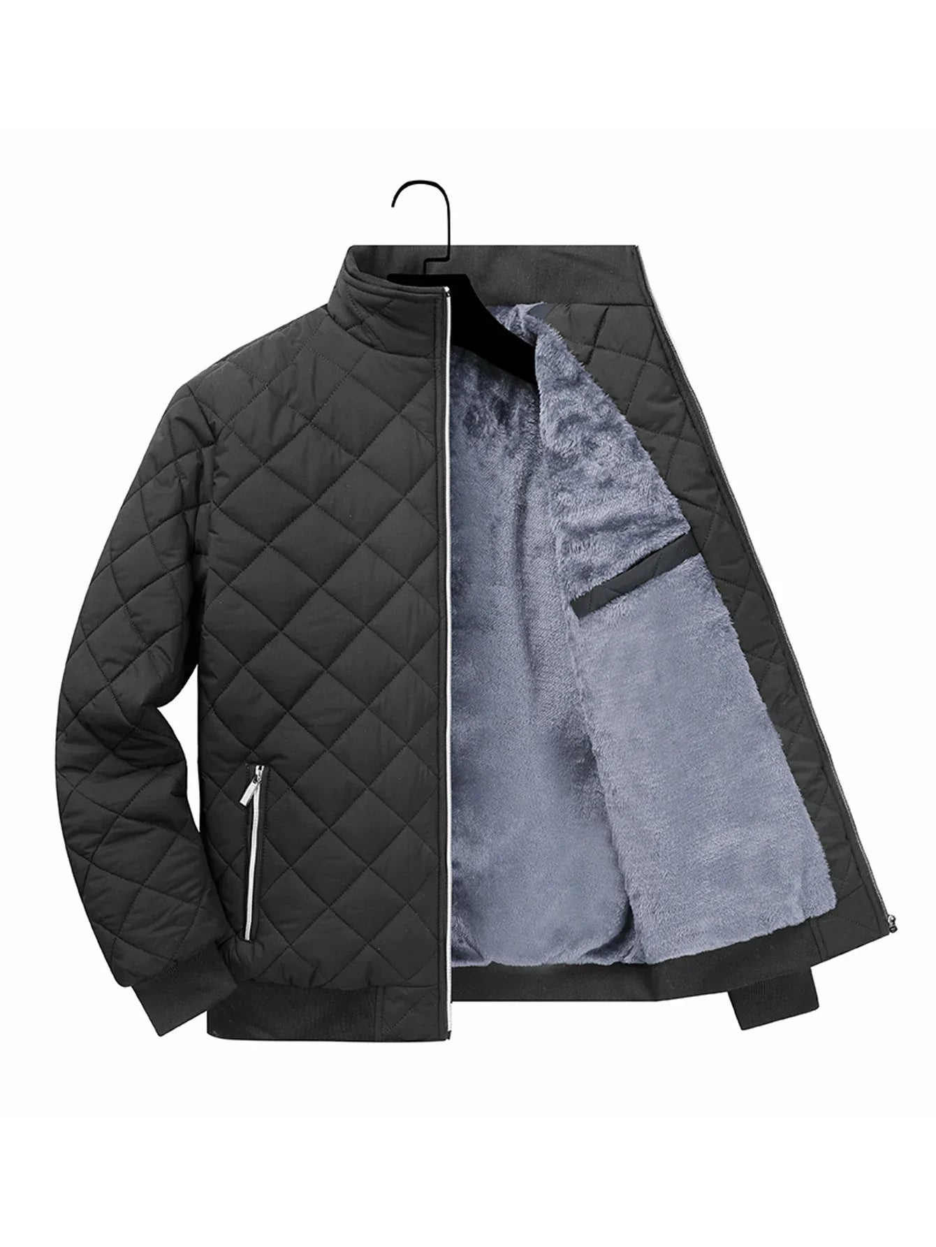 Men's fleece quilted jacket