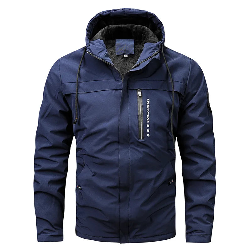 Men's fleece long Sleeved quilted jacket