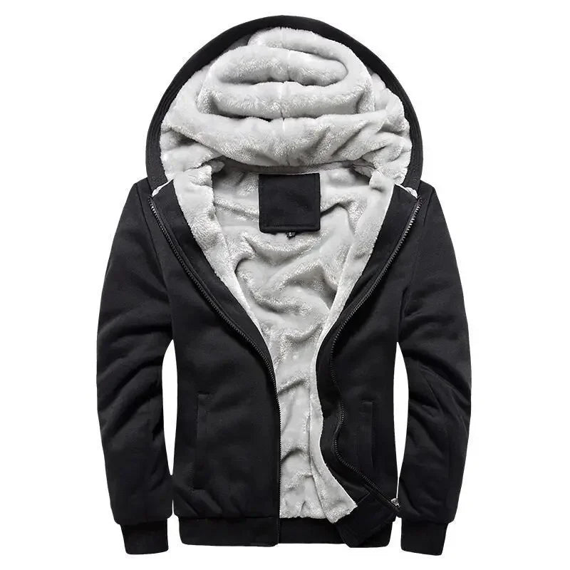 Men's fleece quilted Hooded jacket