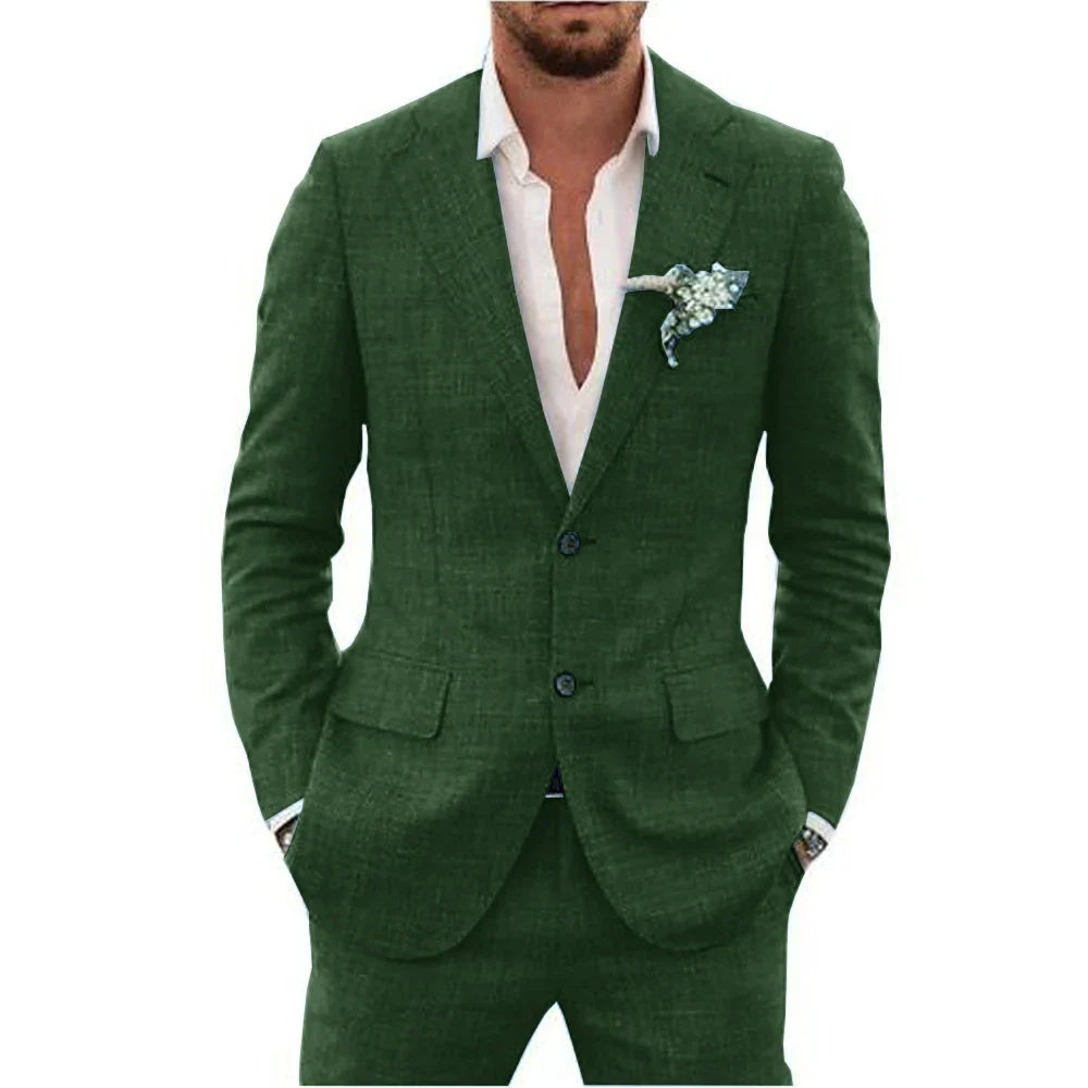 Men’s summer two-piece suit with lightweight fabric