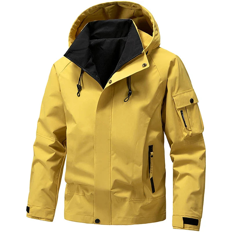 Men's Zipper hooded ski jacket
