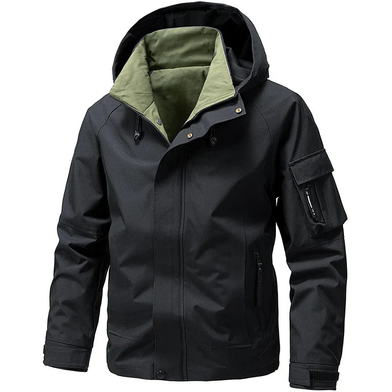 Men's Zipper hooded ski jacket