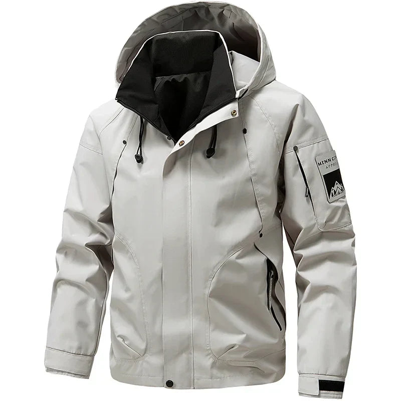 Men's Zipper hooded ski jacket